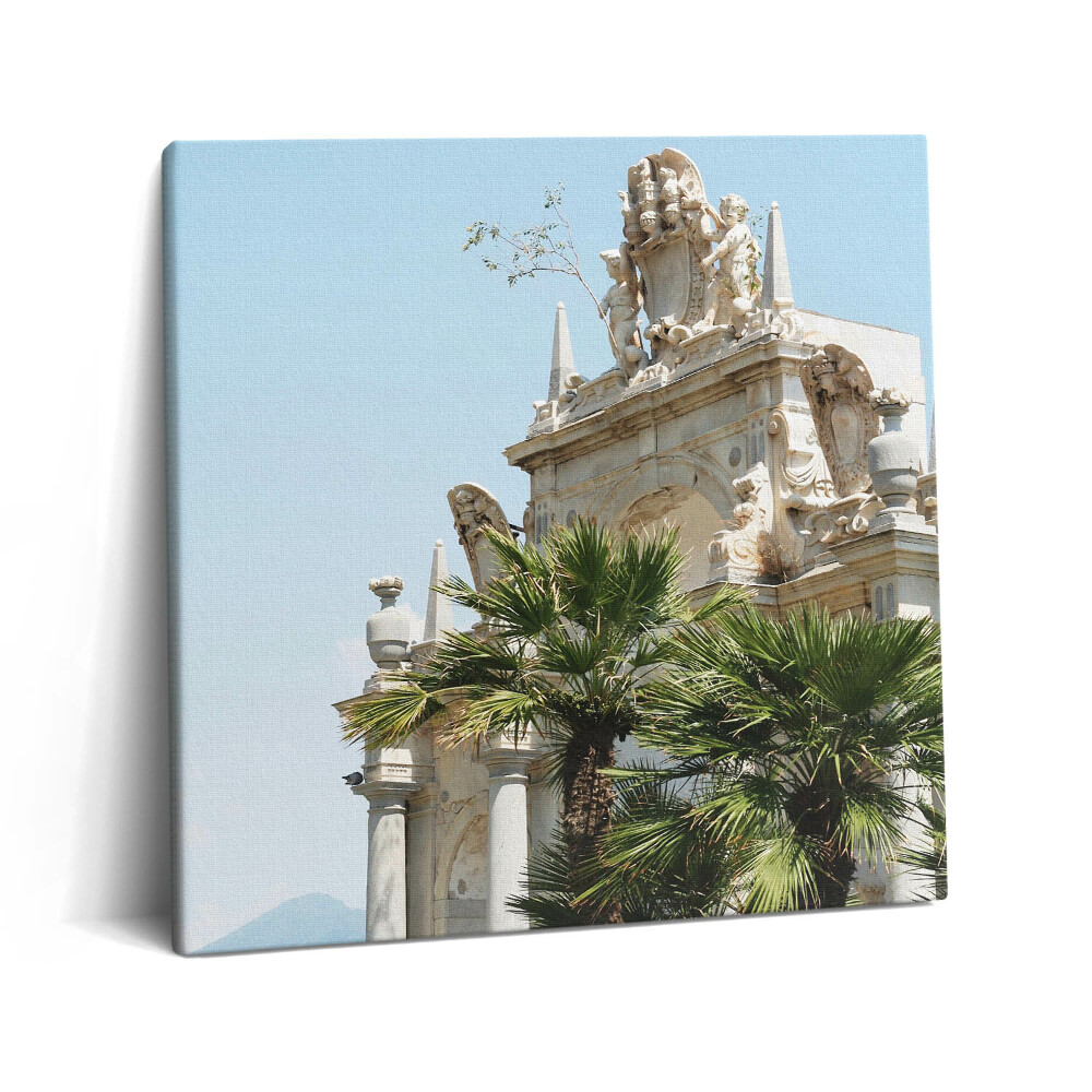 Obraz na plátne 60x60 Architektúra a palmy v harmónii