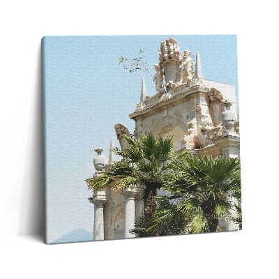 Obraz na plátne 60x60 Architektúra a palmy v harmónii