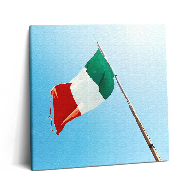 Fotoobraz na plátne 60x60 Vietor nad Talianskou vlajkou