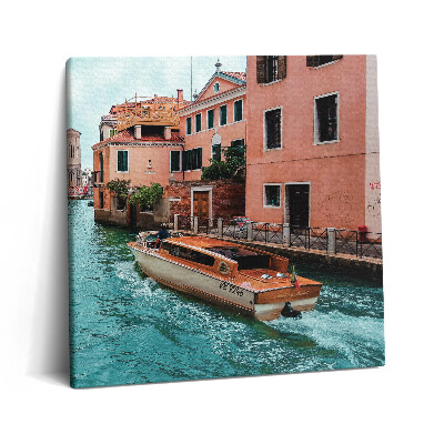 Fotoobraz na plátne 60x60 Loď na kanáli v Benátkach