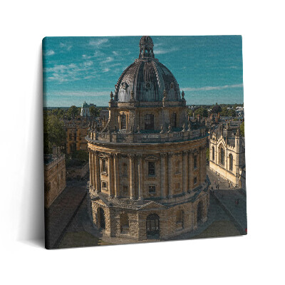 Fotoobraz na plátne 60x60 Knižnica s kupolou v historickom meste