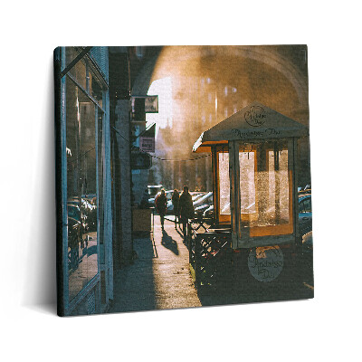 Fotoobraz na plátne 60x60 Mesto v zlatom svetle rána