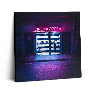 Fotoobraz na plátne 60x60 Nočná návšteva kina Opera