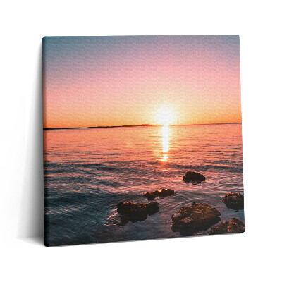 Obraz na plátne 60x60 Farebný súmrak nad morom