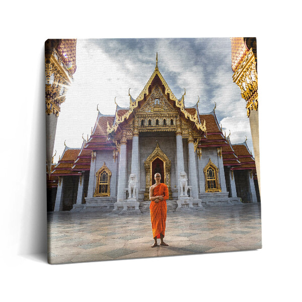 Fotoobraz na plátne 60x60 Chrám a mních v harmónii