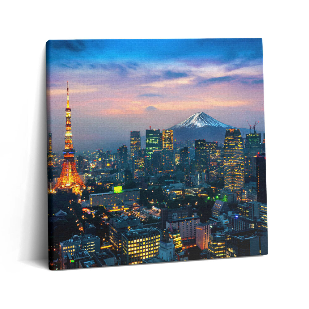 Obraz na plátne 60x60 Večerné osvetlenie nad mestom