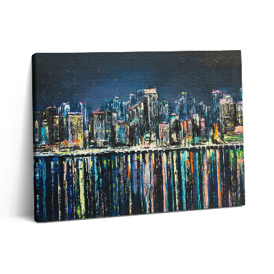 Obraz na plátne 80x60 Krajina kvetov – fantázia prímorského mesta