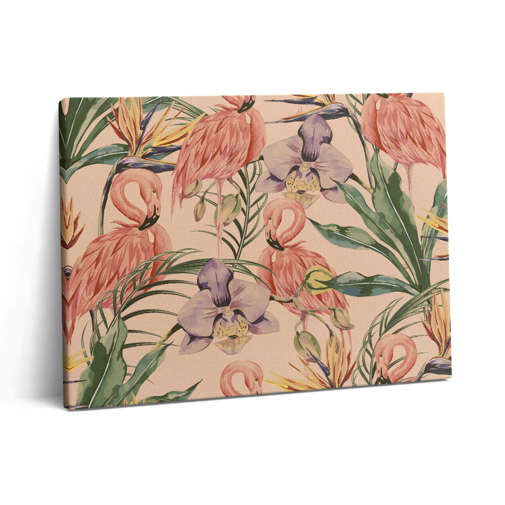 Obraz na plátne 80x60 Tropické kvety v boho štýle