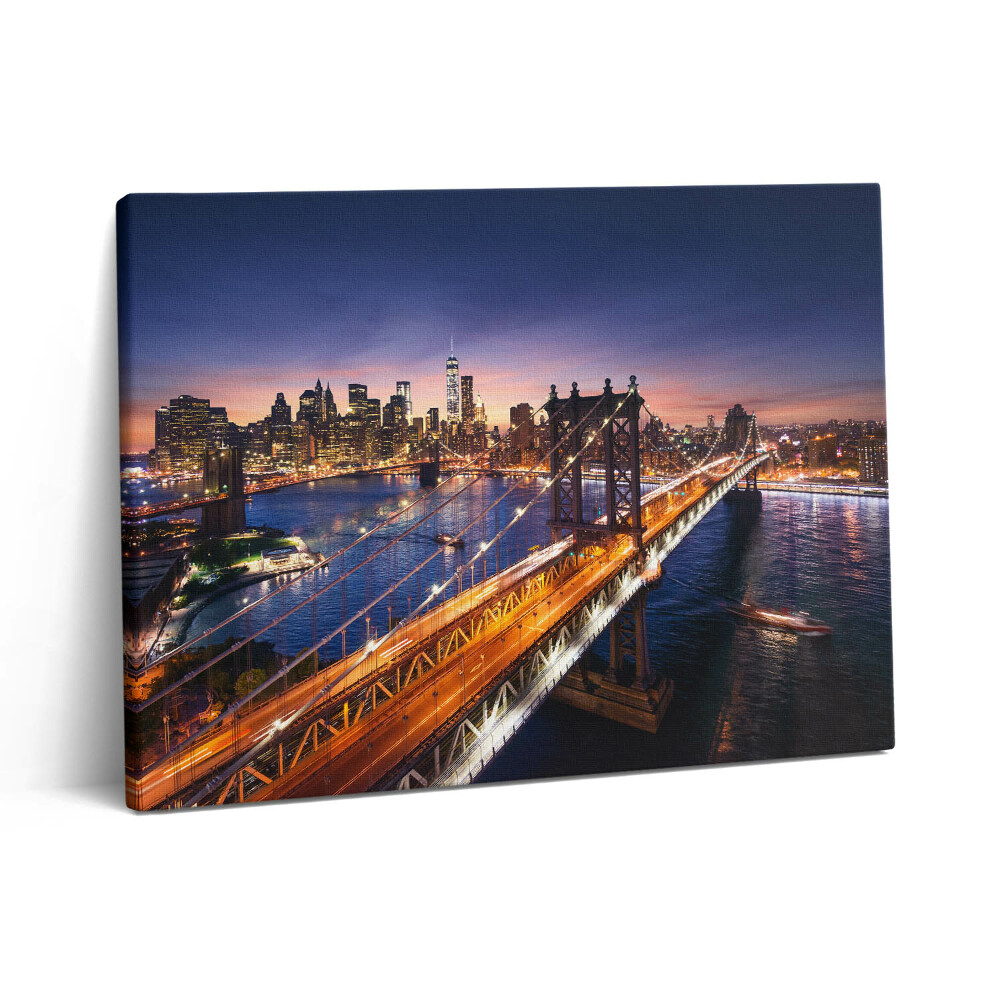 Obraz na plátne 80x60 New York - západ slnka nad Manhattanom