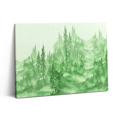 Obraz na plátne 80x60 Príroda maľovaná zeleným lesom
