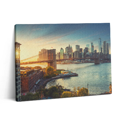Obraz na plátne 80x60 Brooklynský most na Manhattane v New Yorku