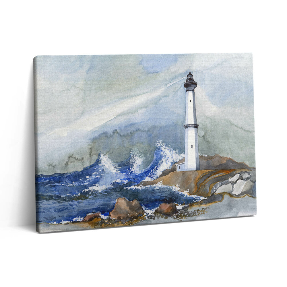 Obraz na plátne 80x60 Veľký akvarel a maják
