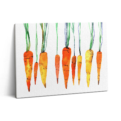 Obraz na plátne 80x60 Akvarel ilustrácie mrkvy