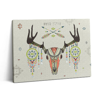 Fotoobraz na plátne 80x60 Jelenia lebka a lapač snov