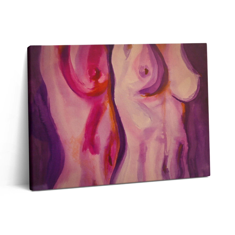 Obraz na plátne 80x60 Maľovanie ženského tela a prsníkov