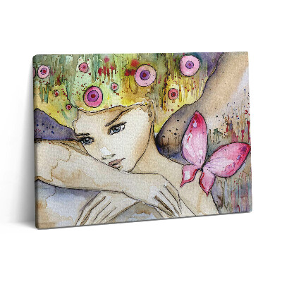 Fotoobraz na plátne 80x60 Žena s prefarbenými vlasmi