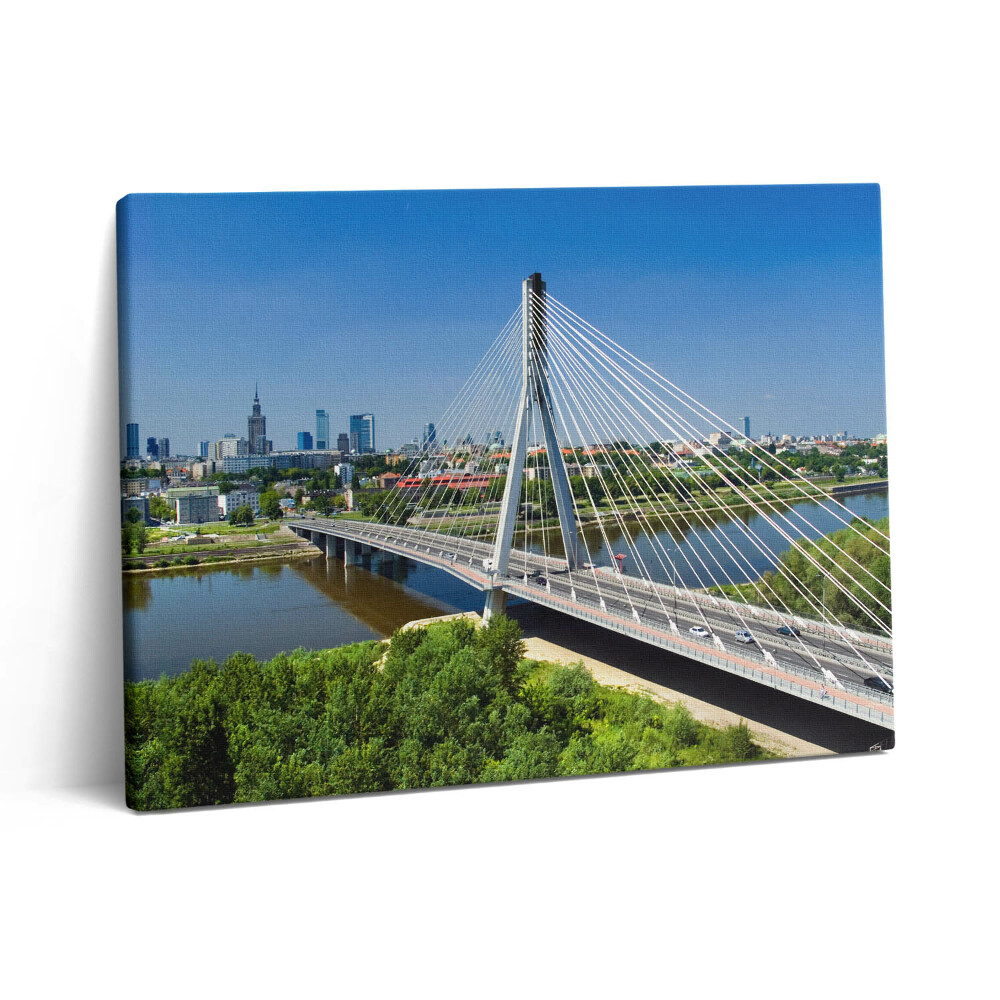 Obraz na plátne 80x60 Varšavský most na rieke Visla