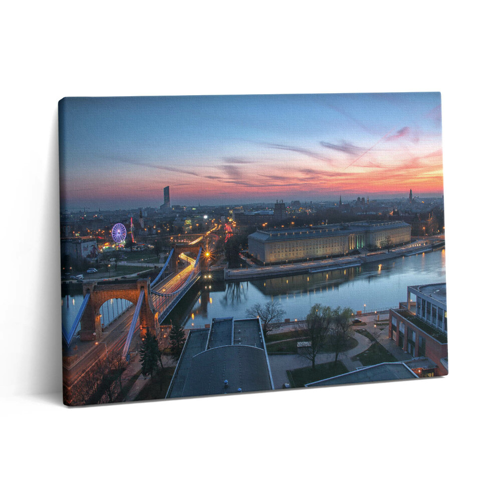 Fotoobraz na plátne 80x60 Wrocław z vtáčej perspektívy