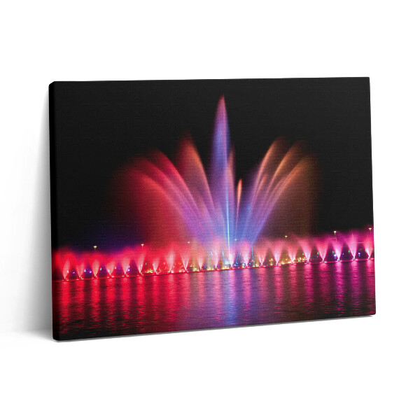 Obraz na plátne 80x60 Vroclavská fontána v noci