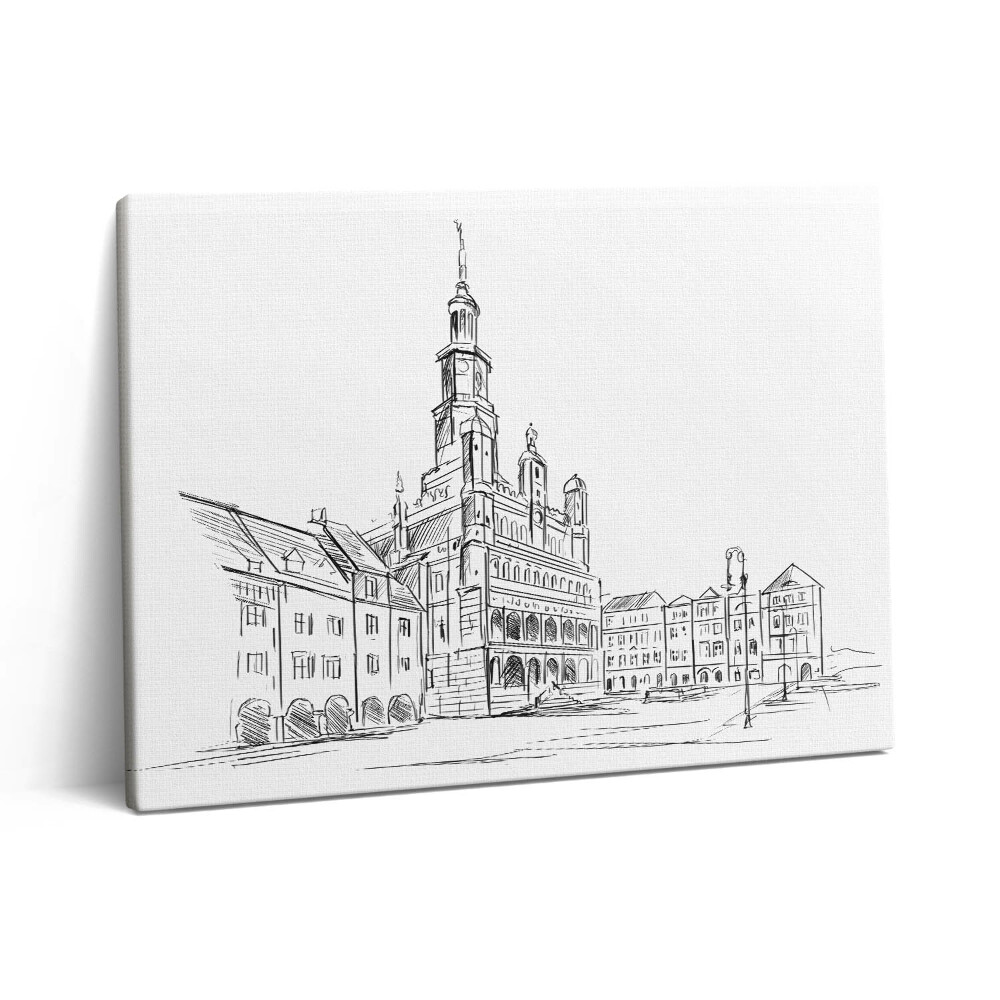 Fotoobraz na plátne 80x60 Obrys starého mesta Poznaň