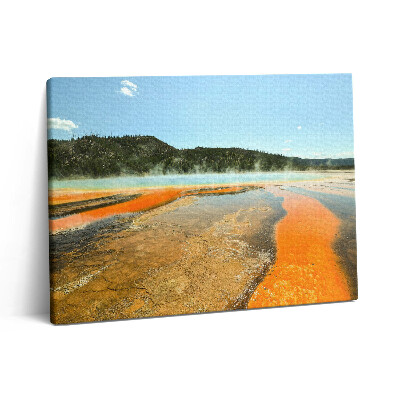 Obraz na plátne 80x60 Jazero s horami