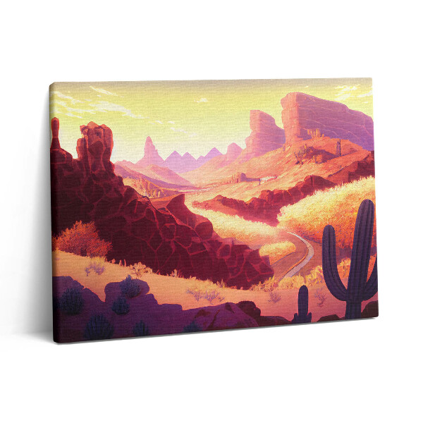 Obraz na plátne 80x60 Ilustrácia arizonskej púšte