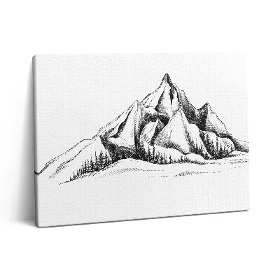 Obraz na plátne 80x60 Horská kresba