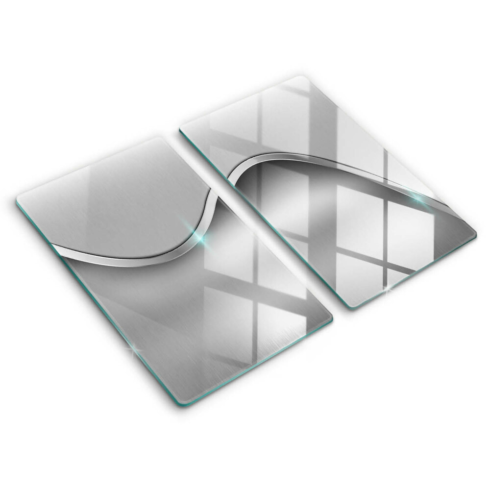 Kryt na sporák dvojitý 2 kusy Kovová elegancia s krivkami