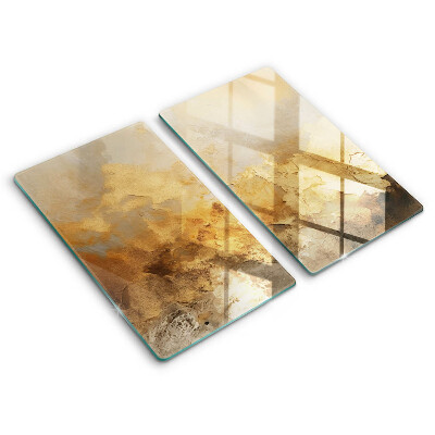 Sklo za varnú dosku dvojitý 2 kusy Zlatý západ slnka na oblohe