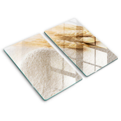 Sklo za varnú dosku dvojitý 2 kusy Pšeničné klasy a múka