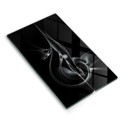 Kryt na sklokeramickú varnú dosku Čierna fantázia s bielym vírom