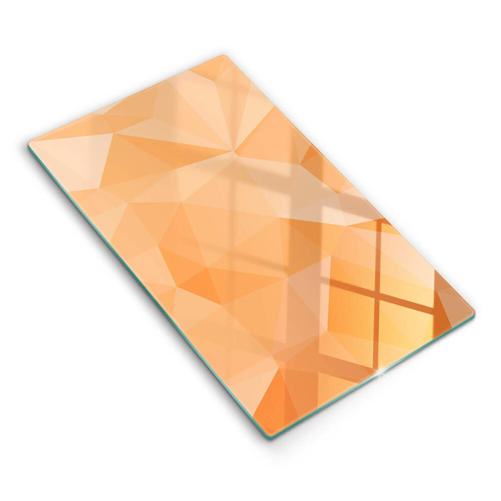 Kryt na sklokeramickú varnú dosku Oranžová geometrická mozaika