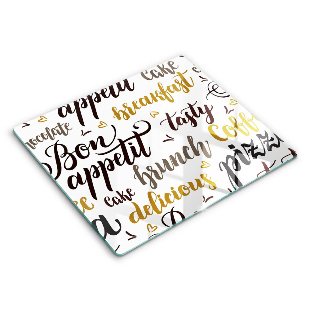 Kalené sklo za sporák 60x52 cm Bon Appetit Kuchynské Slová