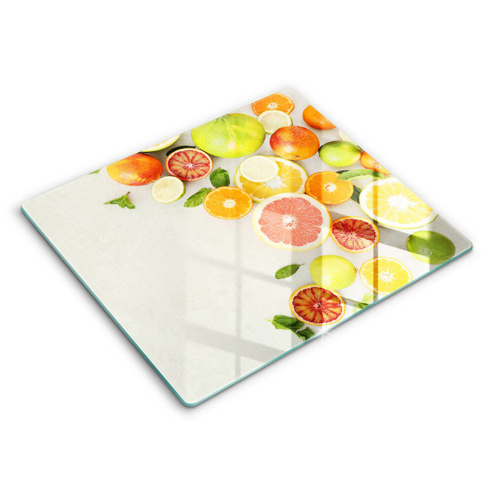 Kryt na varnú dosku 60x52 cm Citrusové plátky na bielom pozadí