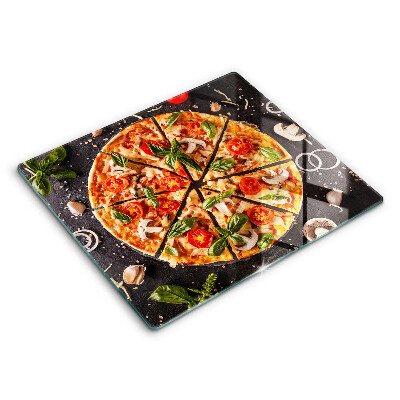 Kryt na varnú dosku 60x52 cm Pizza s čerstvou bazalkou a cesnakom