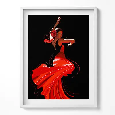 Obraz v ráme Kultúrny fenomén flamenco tanečník s hudbou a spevom