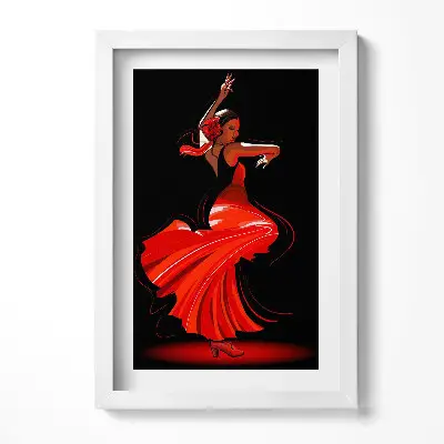 Obraz v ráme Kultúrny fenomén flamenco tanečník hudba a kostým
