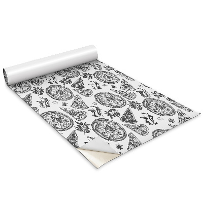 Fólia na nábytok Čiernobiele motívy pizze