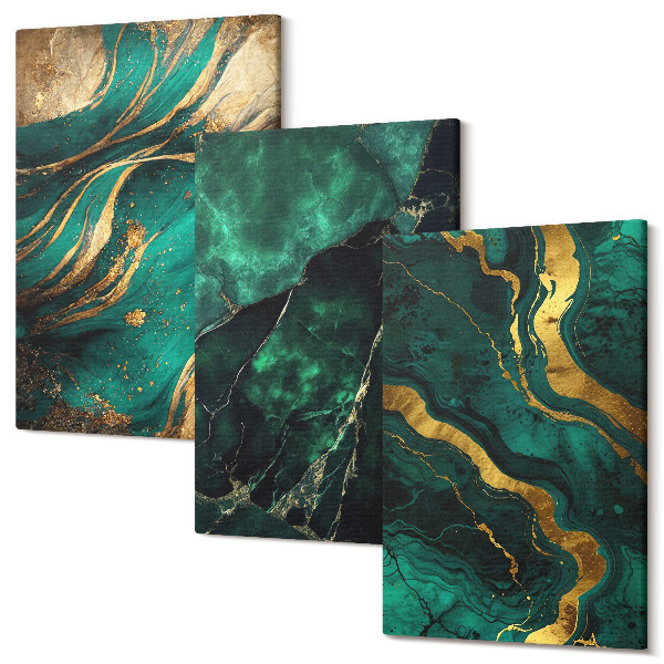 Sada obrazov triptych Elegantné abstraktné kamenné vzory