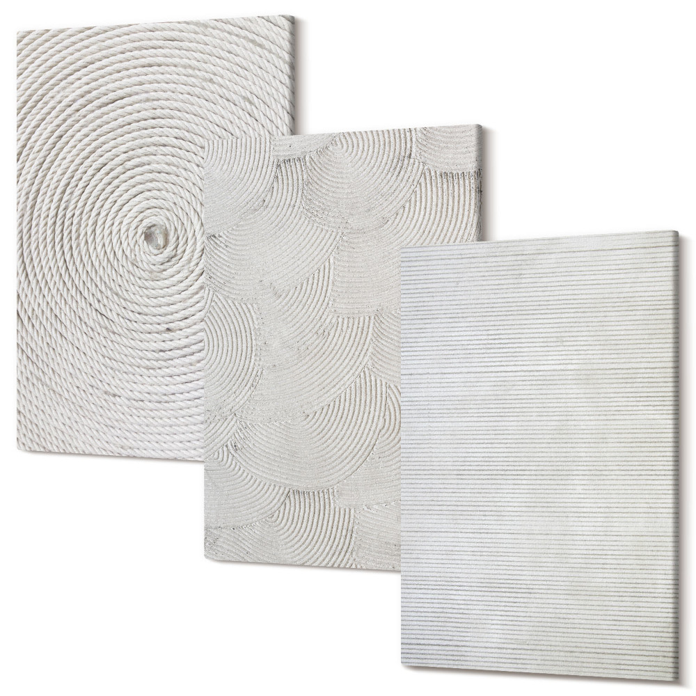 Sada 3 obrazov Geometrické kartónové moderné vzory