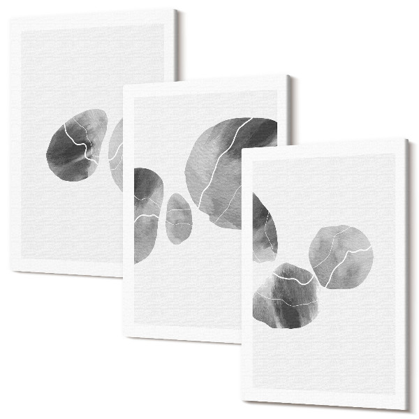 Sada obrazov triptych Farba škvrny abstraktná minimalistická maľba