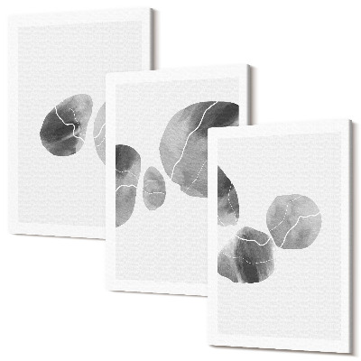 Sada obrazov triptych Farba škvrny abstraktná minimalistická maľba