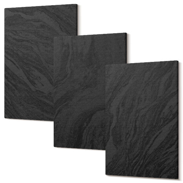 Sada obrazov triptych Tmavé mramorové elegantné textúry v glamour štýle