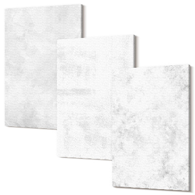 Sada obrazov triptych Biele škvrny na plátne minimalistické pozadia