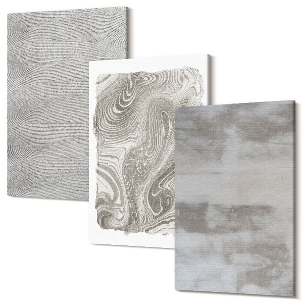 Sada 3 obrazov Priemyselné štruktúry abstraktný dizajn