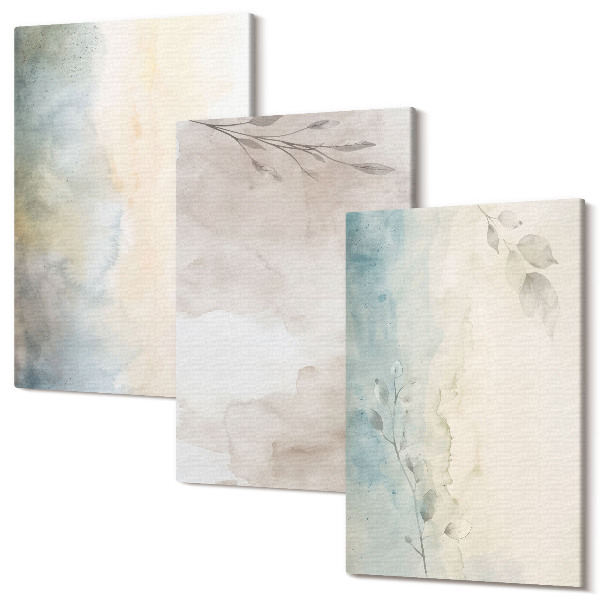 Sada obrazov triptych Jemné kartóny akvarelových farieb