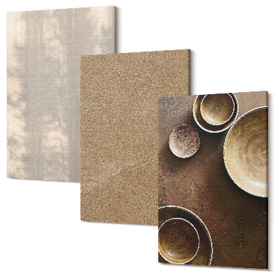 Sada obrazov triptych Štruktúry a textúry v minimalistickom štýle