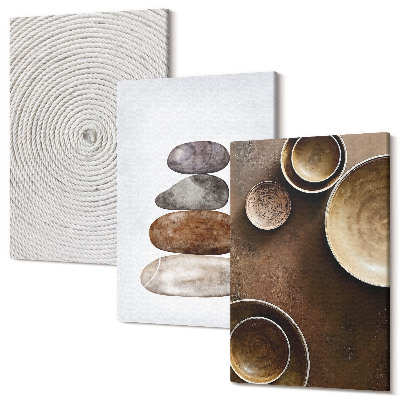 Sada obrazov na stenu triptych Textúry v umeleckom modernom dizajne