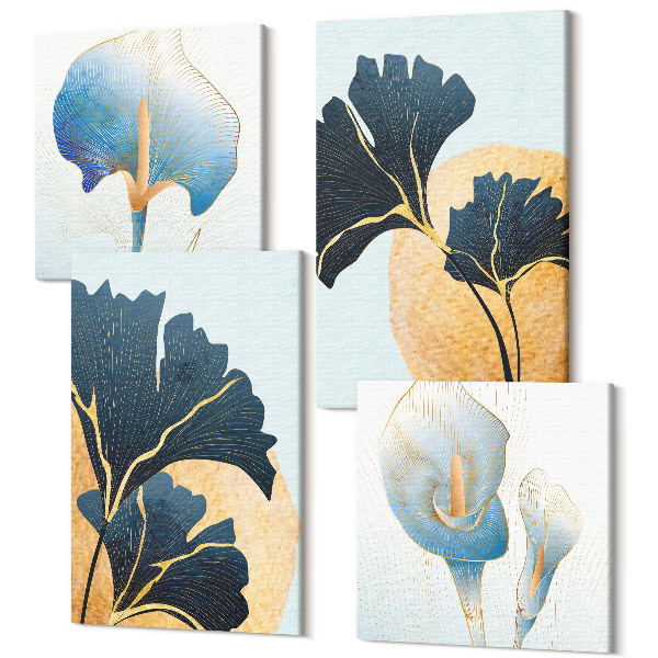 Sada obrazov na stenu kvadryptych Lemons slogan o vínnom portréte Fridy Kahlo