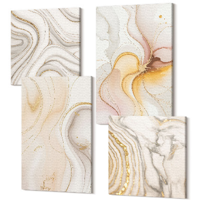 Sada obrazov na stenu kvadryptych Abstraktné teplé vzory elegantných motívov